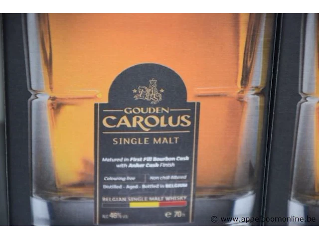 5 flesjes à 20cl whiskey gouden carolus 46% - afbeelding 3 van  3