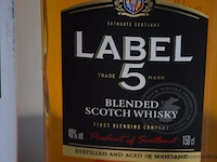 5 flessen à 1,5ltr whisky label 5 40% - afbeelding 2 van  3