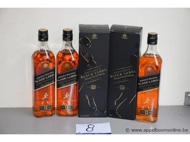 5 flessen à 700ml whiskey johnnie walker black label, 47% - afbeelding 1 van  2