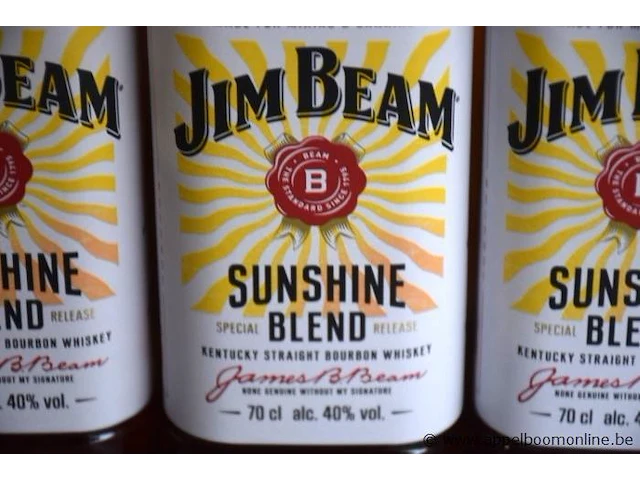 5 flessen à 70cl bourbon whiskey jim bean sunshine blend 50% - afbeelding 2 van  2