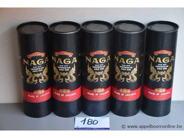 5 flessen à 70cl rum naga pearl of jakarta 42,7% - afbeelding 1 van  3