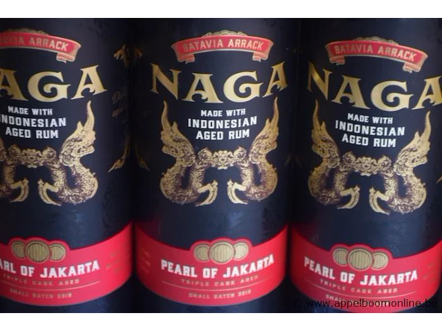 5 flessen à 70cl rum naga pearl of jakarta 42,7% - afbeelding 2 van  3