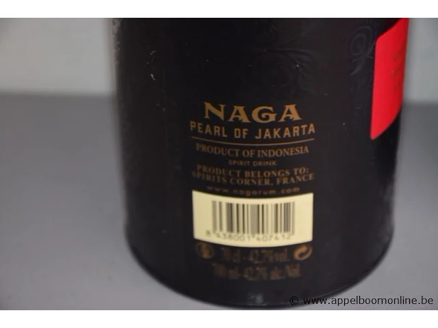 5 flessen à 70cl rum naga pearl of jakarta 42,7% - afbeelding 3 van  3