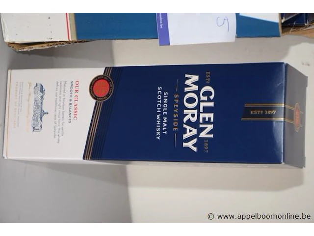 5 flessen à 70cl whiksy glen moray 40% - afbeelding 2 van  2