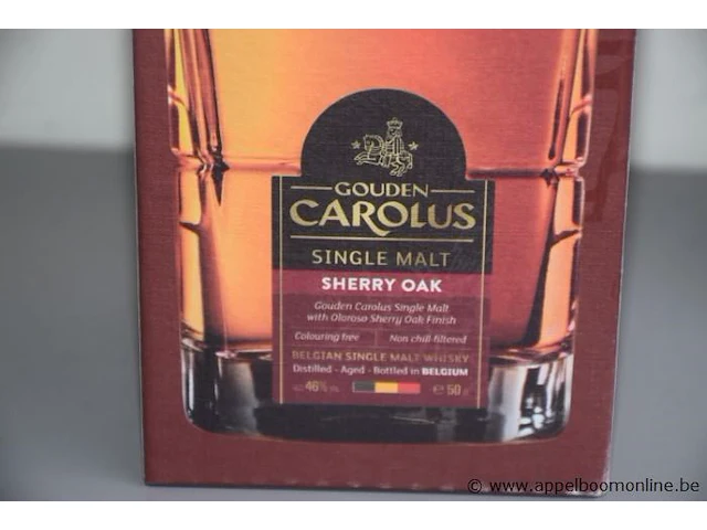 5 flessen à 70cl whiskey gouden carolus sherry oak 46% - afbeelding 2 van  2