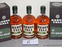 5 flessen à 70cl whiskey rebel yell 45%