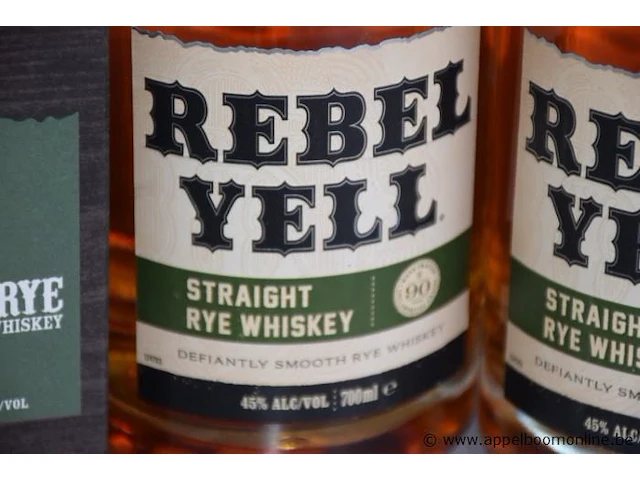 5 flessen à 70cl whiskey rebel yell 45% - afbeelding 2 van  2