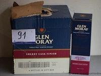 5 flessen à 70cl whisky glen moray sherry cask finish 40% - afbeelding 1 van  3