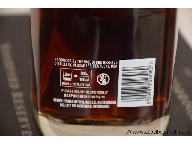 5 flessen à 70cl whisky woodford reserve 124.7 62,35% - afbeelding 2 van  2