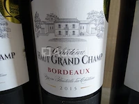 5 flessen bordeaux château grand champ 2015 - afbeelding 2 van  4
