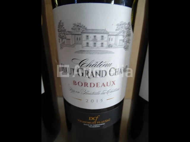5 flessen bordeaux château grand champ 2015 - afbeelding 3 van  4