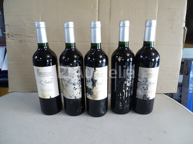 5 flessen bordeaux pessac-leognan l'inédit 2012 - afbeelding 1 van  4