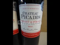 5 flessen bordeaux supérieur château picadis 2012 - afbeelding 2 van  3