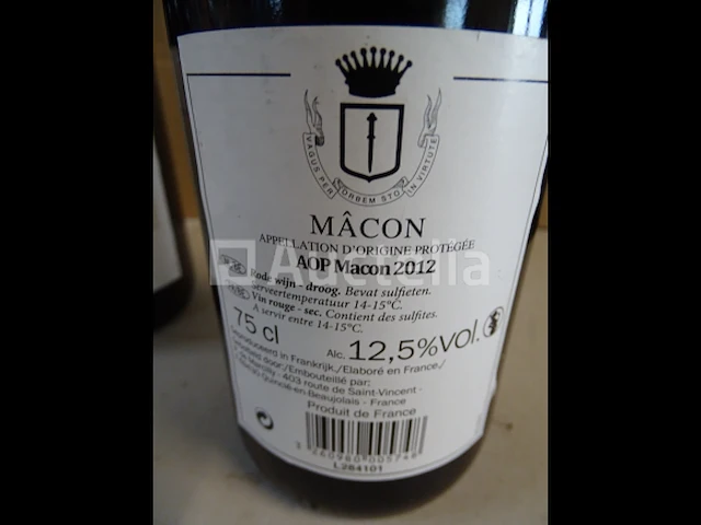 5 flessen bourgogne macon 2012 - afbeelding 4 van  4