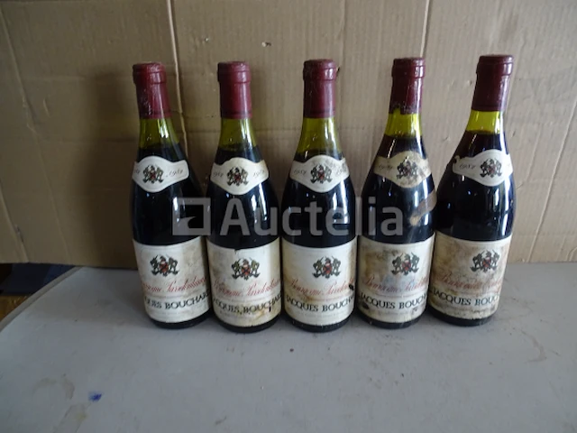 5 flessen bourgondische passetoutgrain jacques bouchard 1982 - afbeelding 2 van  5