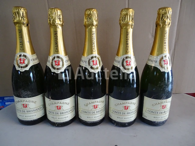 5 flessen champagne comte de brismand brut reserve - afbeelding 1 van  4
