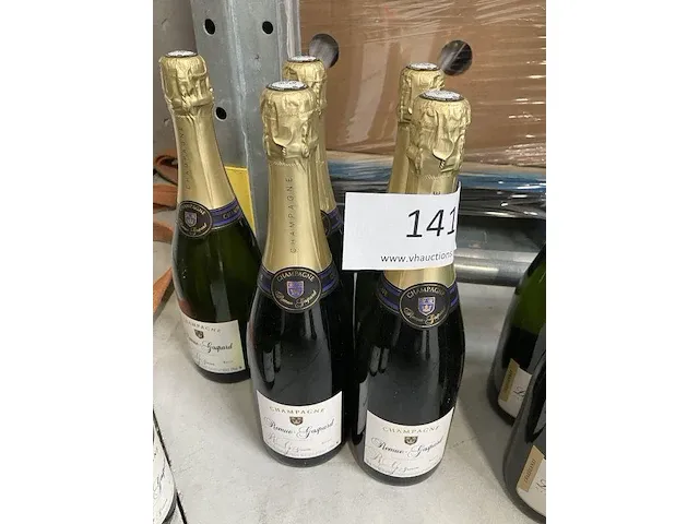 5 flessen champagne fabr renue gaspare - afbeelding 1 van  3