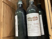 5 flessen château beau-site-saint-estèphe, 1983 - afbeelding 2 van  2