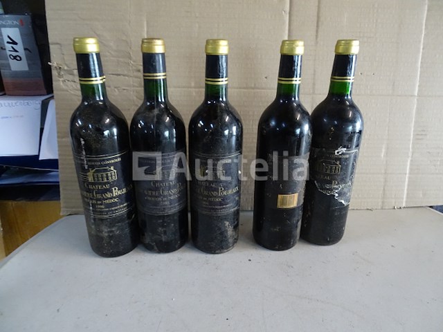 5 flessen château la gravière grand poujeaux 1993-1996 (>bekijk details) - afbeelding 1 van  7