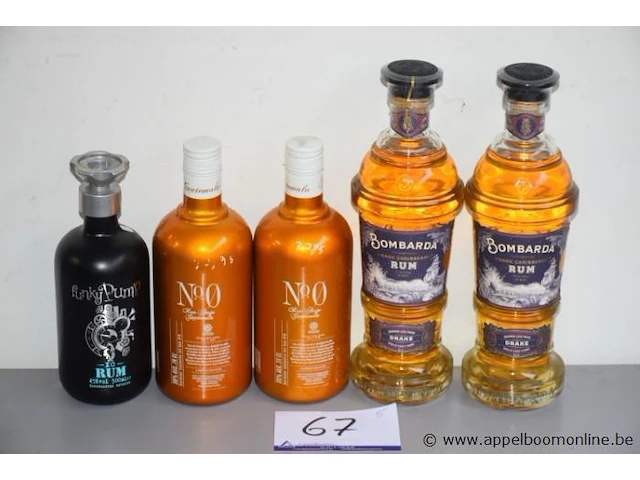 5 flessen diverse rum wo no 0 45% - afbeelding 1 van  3