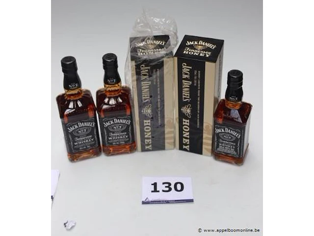 5 flessen diverse whisky jack daniels - afbeelding 1 van  1