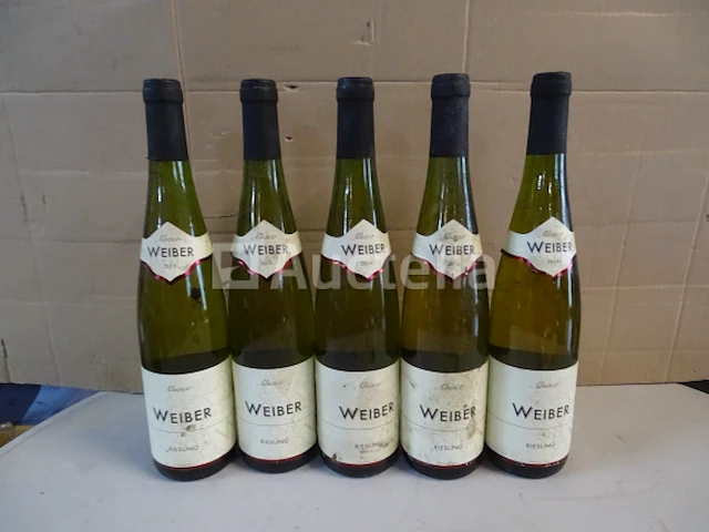 5 flessen weiber riesling 2016 - afbeelding 1 van  5