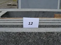 5 granieten platen gebrand en geborsteld met lijnen 2 zijden afgewerkt zwart 220x90x3 (9,90m2) , 3 granieten platen gebrand en geborsteld met lijnen 1 zijde afgewerkt zwart 220x90x3 (5,94m2) - afbeelding 2 van  9