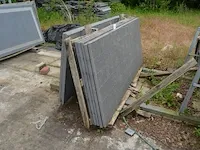 5 granieten platen gebrand en geborsteld met lijnen 2 zijden afgewerkt zwart 220x90x3 (9,90m2) , 3 granieten platen gebrand en geborsteld met lijnen 1 zijde afgewerkt zwart 220x90x3 (5,94m2) - afbeelding 5 van  9