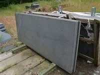5 granieten platen gebrand en geborsteld met lijnen 2 zijden afgewerkt zwart 220x90x3 (9,90m2) , 3 granieten platen gebrand en geborsteld met lijnen 1 zijde afgewerkt zwart 220x90x3 (5,94m2) - afbeelding 7 van  9