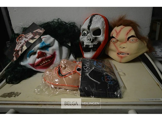 5 halloween maskers - afbeelding 1 van  5