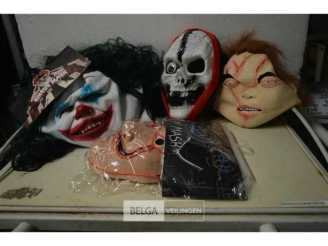 5 halloween maskers - afbeelding 1 van  5