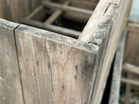 5 houten bakken op wieltjes - afbeelding 3 van  3