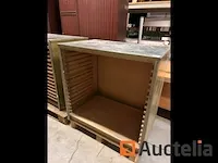 5 houten kasten met schuifpaneel - afbeelding 4 van  6