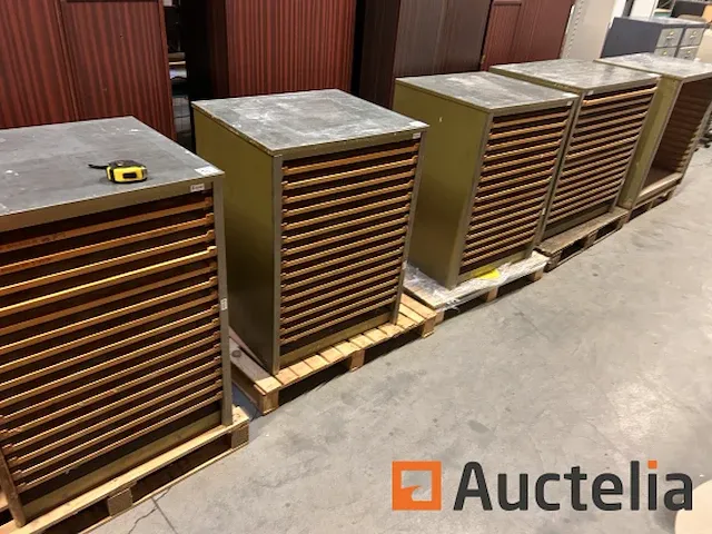 5 houten kasten met schuifpaneel - afbeelding 5 van  6