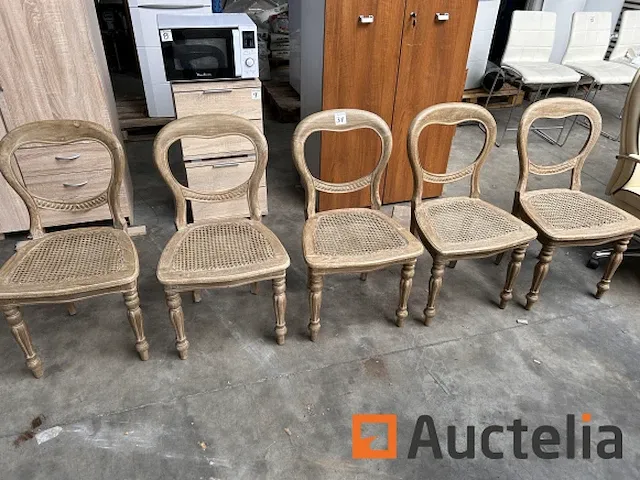 5 houten stoelen - afbeelding 3 van  4