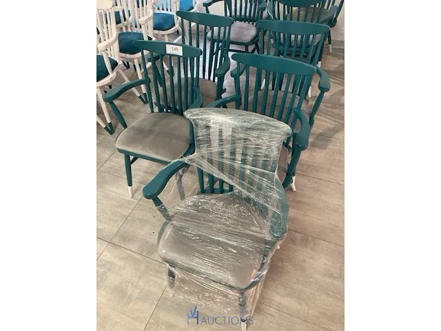 5 houten stoelen - afbeelding 1 van  4