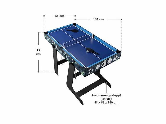 5-in-1 multi-game tafel - klaptafel voor kinderen met 5 tafels - afbeelding 9 van  9