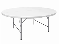 5 inklapbare ronde buffettafels ø 183 cm - afbeelding 1 van  7