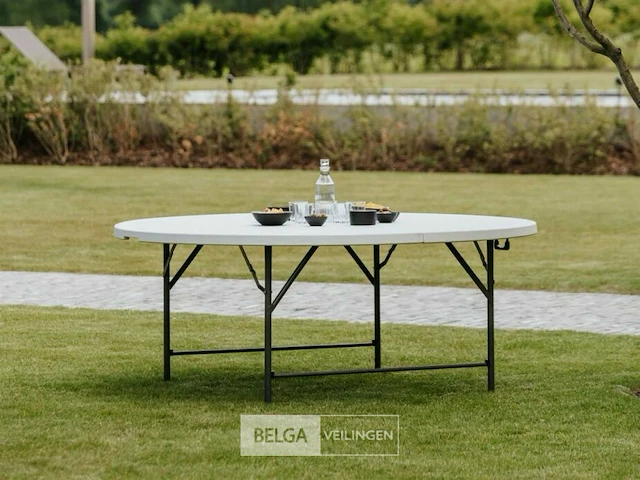 5 inklapbare ronde buffettafels ø 183 cm - afbeelding 6 van  7
