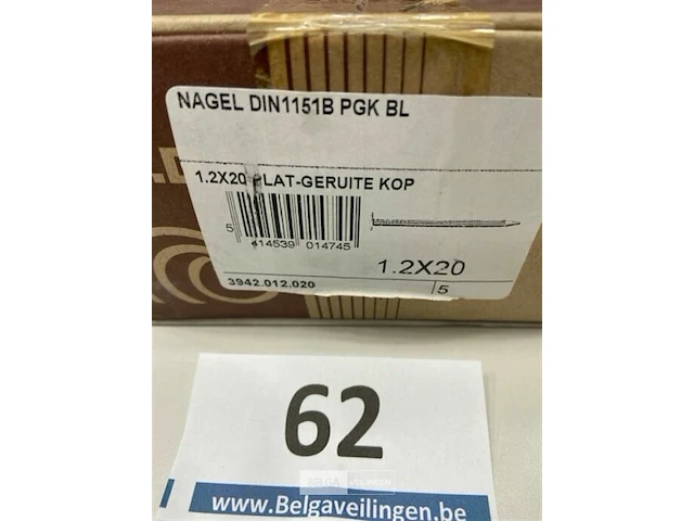 5 kg nagels met platte geruite kop 1,2 x 20 mm - afbeelding 2 van  3