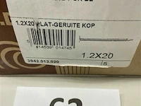 5 kg nagels met platte geruite kop 1,2 x 20 mm - afbeelding 2 van  3