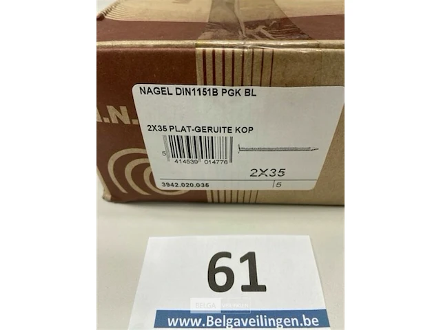 5 kg nagels met platte geruite kop 2 x 35 mm - afbeelding 1 van  3
