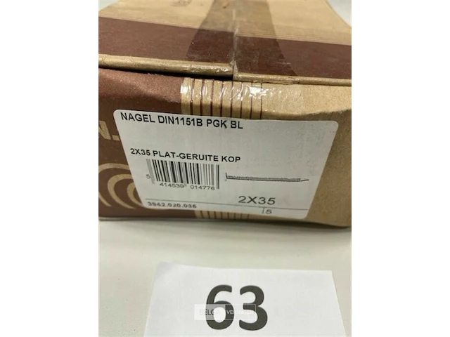 5 kg nagels met platte geruite kop 2 x 35 mm - afbeelding 1 van  3