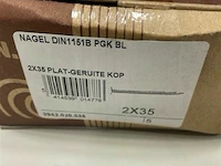 5 kg nagels met platte geruite kop 2 x 35 mm - afbeelding 1 van  3