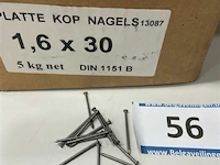 5 kg nagels met platte kop 1,6 x 30 - afbeelding 1 van  3