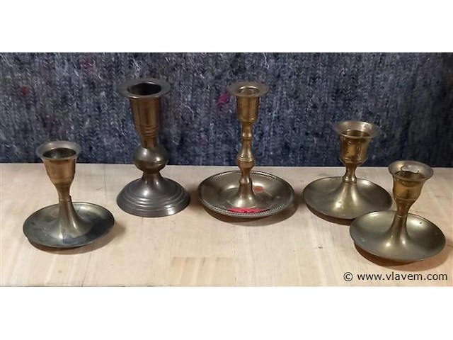 5 koperen kaarshouders - afbeelding 1 van  1