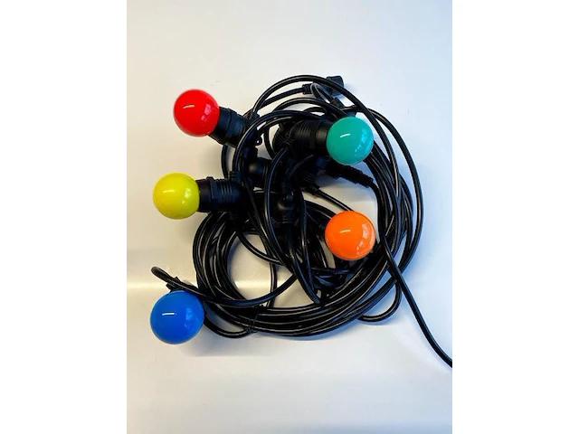 5 lichtsnoeren 10 meter 10 led-lampen - multicolor - afbeelding 3 van  8