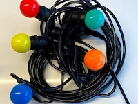 5 lichtsnoeren 10 meter 10 led-lampen - multicolor - afbeelding 3 van  8
