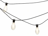 5 lichtsnoeren papaya 10m 10 grote lampen - extra warm wit - afbeelding 2 van  9
