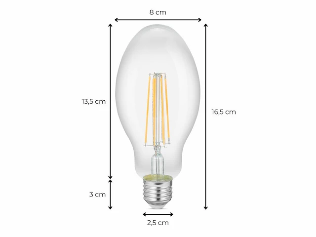5 lichtsnoeren papaya 10m 10 grote lampen - extra warm wit - afbeelding 3 van  9